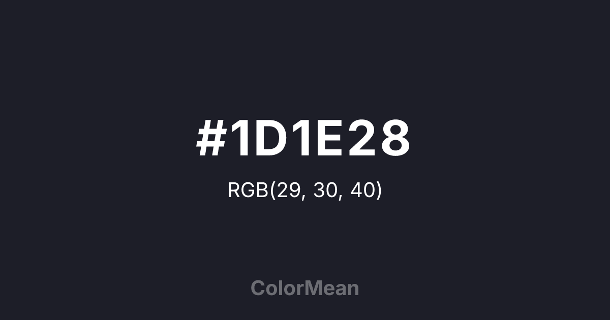 #1D1E28 color swatch