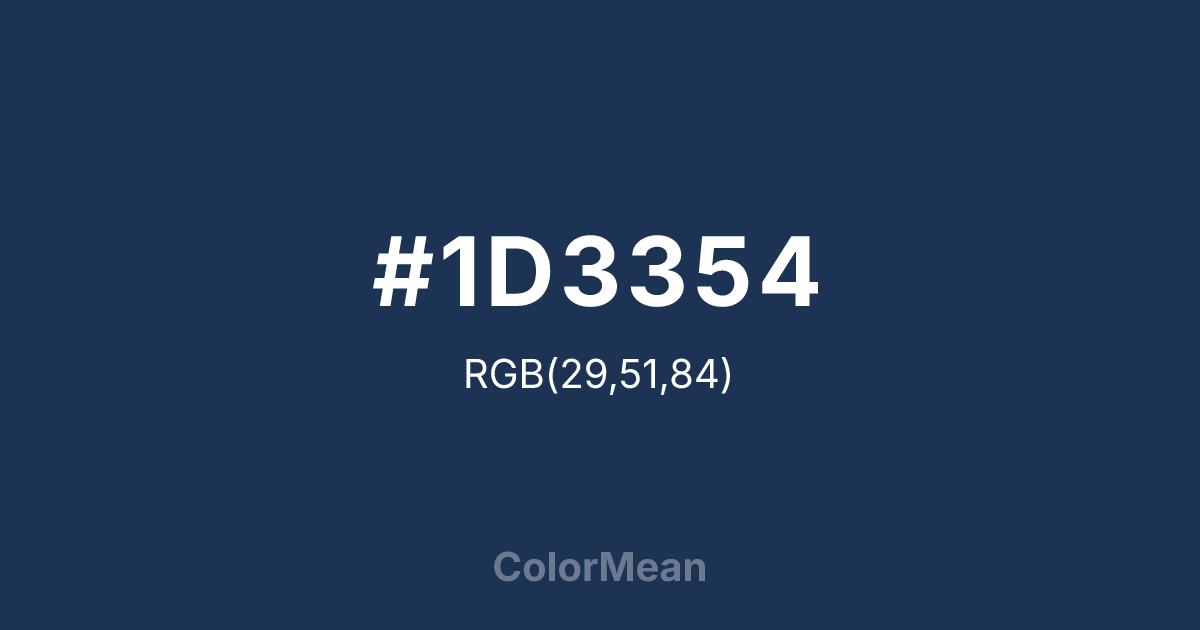 #1D3354 color swatch