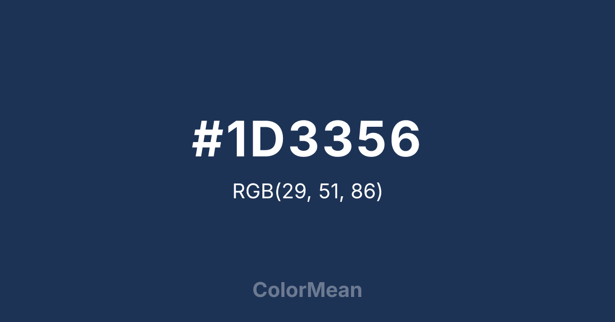 #1D3356 color swatch