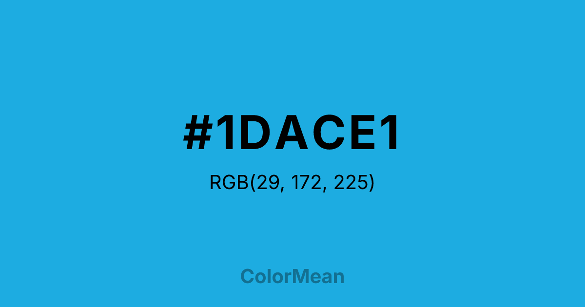 #1DACE1 color swatch