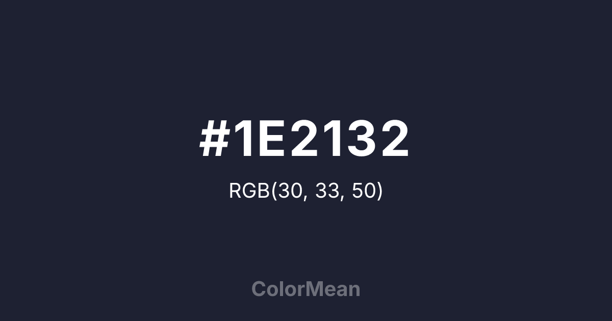 #1E2132 color swatch