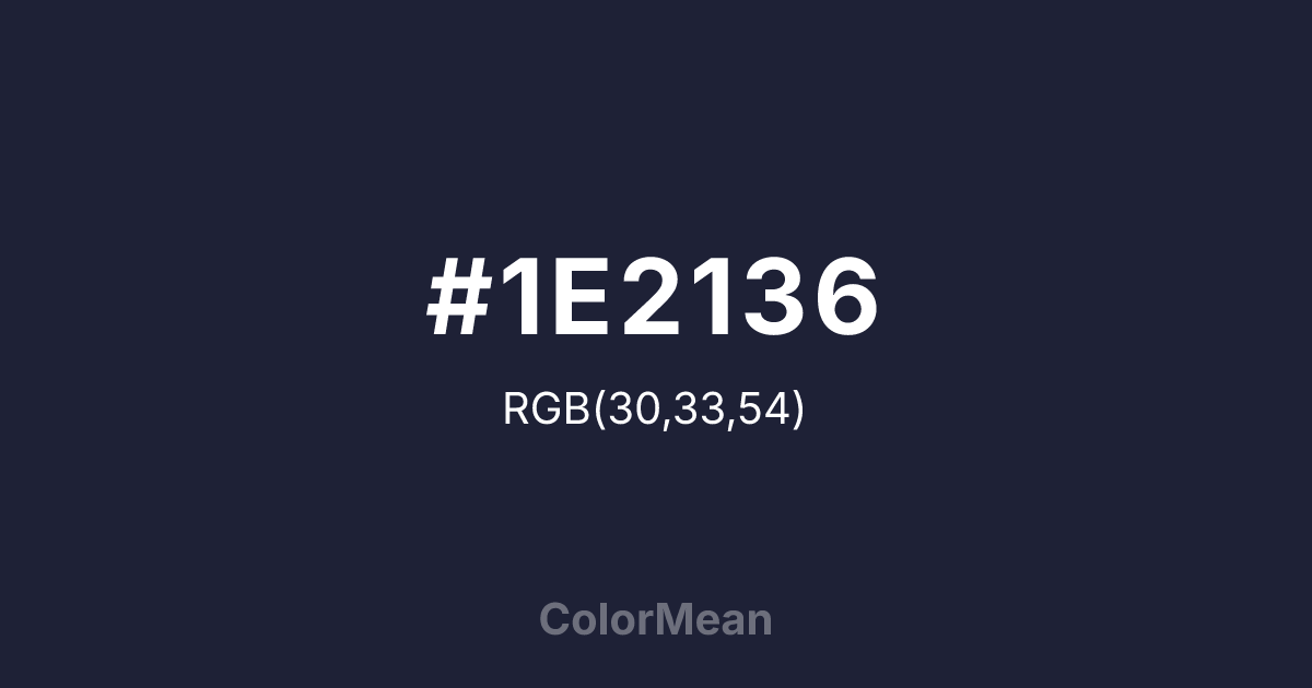 #1E2136 color swatch