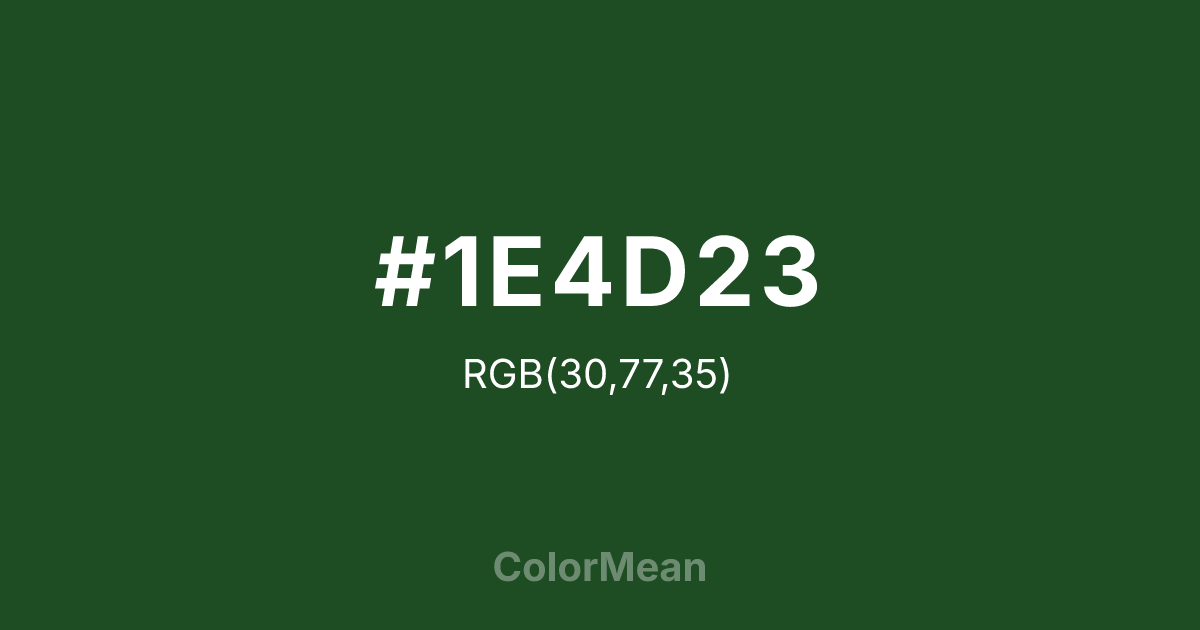#1E4D23 color swatch