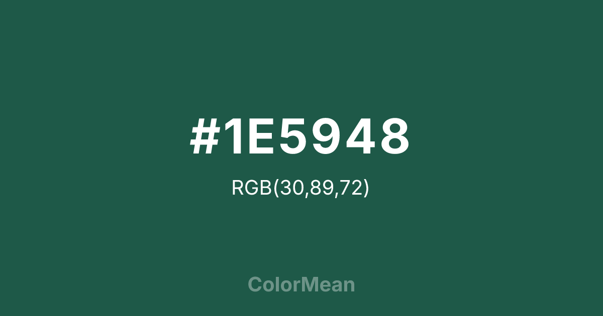 #1E5948 color swatch