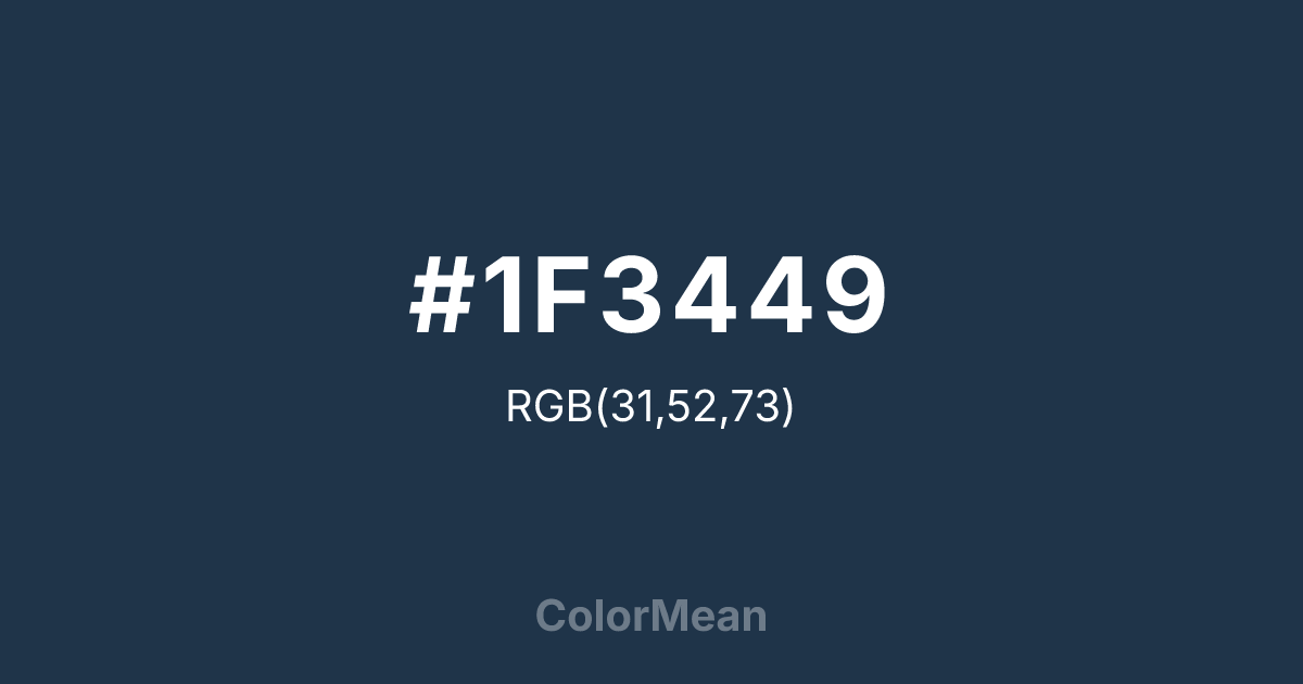 #1F3449 color swatch