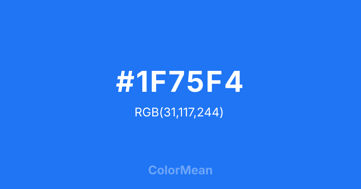#1F75F4 color swatch