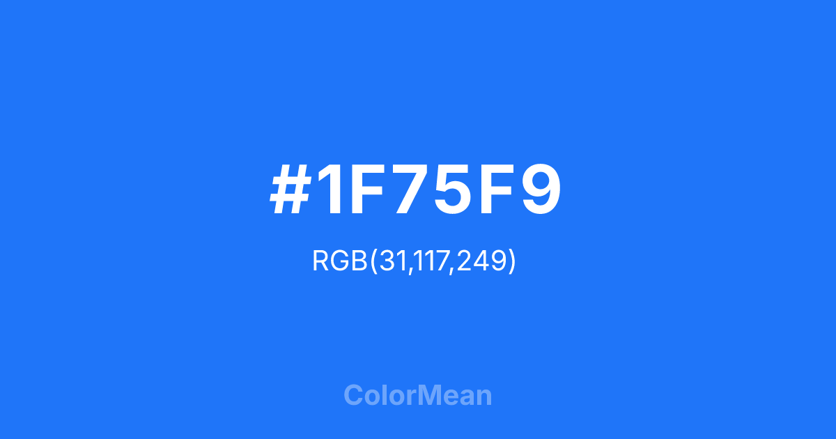 #1F75F9 color swatch