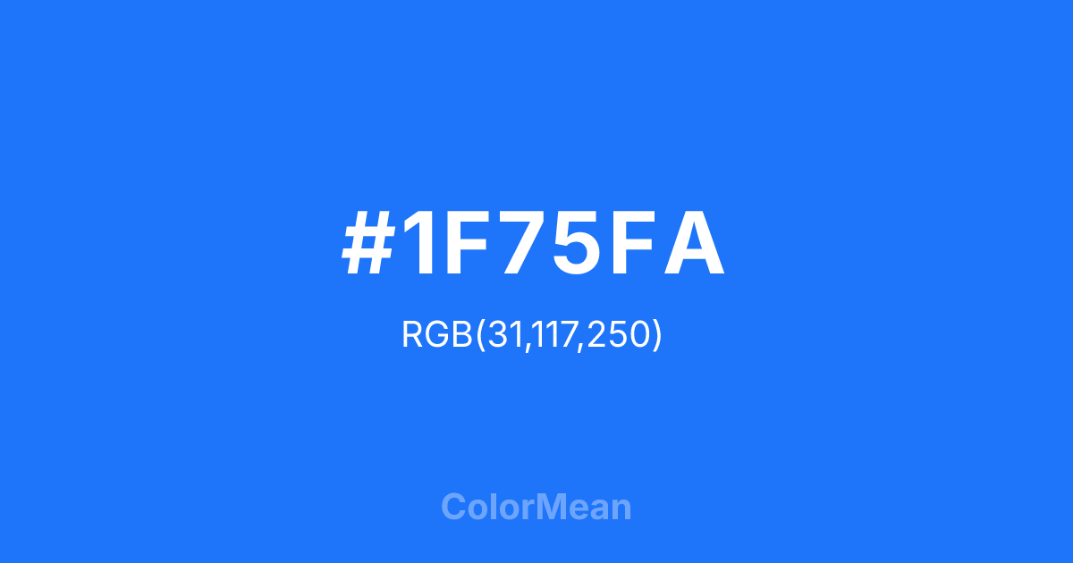 #1F75FA color swatch