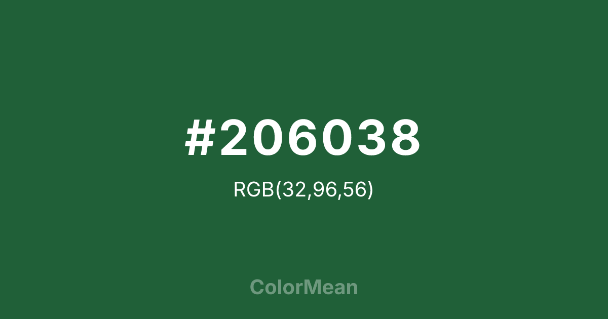#206038 color swatch