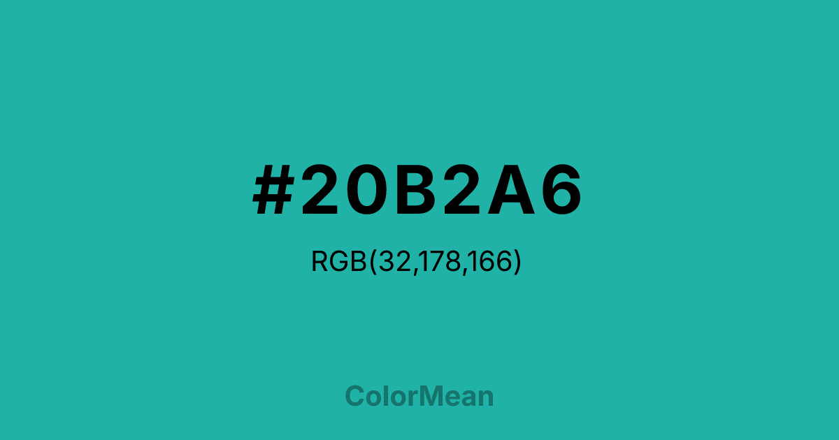 #20B2A6 color swatch