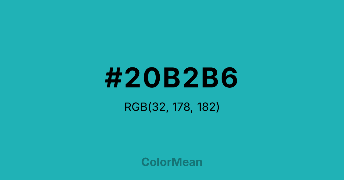#20B2B6 color swatch