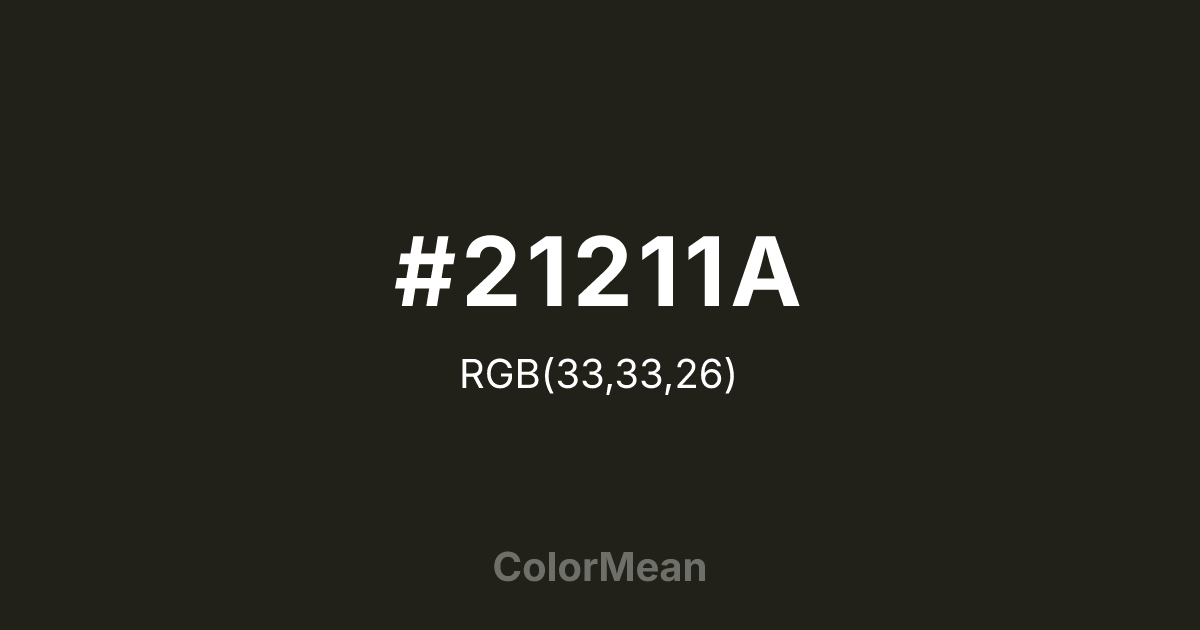 #21211A color swatch