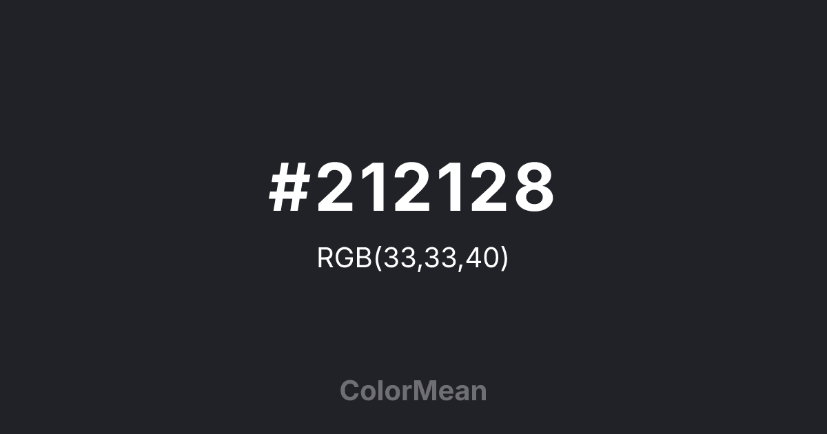 #212128 color swatch