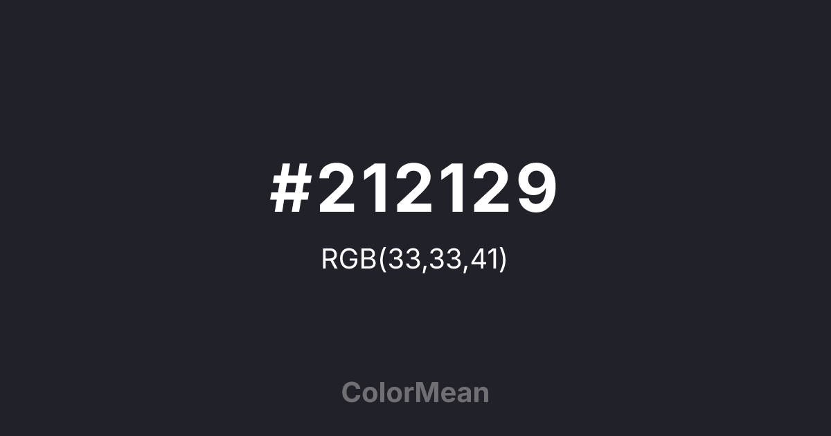 #212129 color swatch