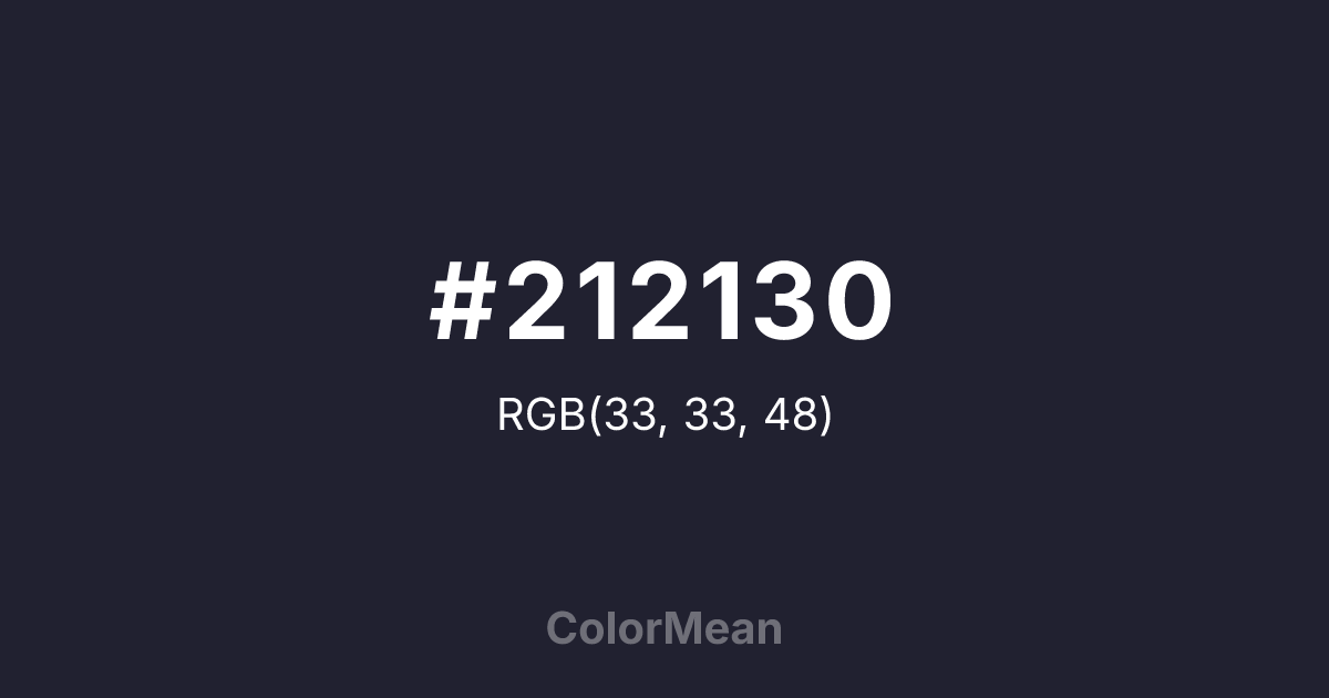 #212130 color swatch