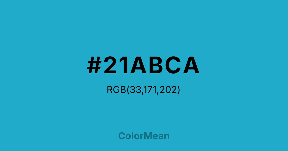 #21ABCA color swatch