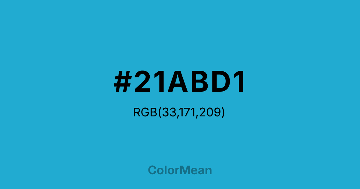 #21ABD1 color swatch