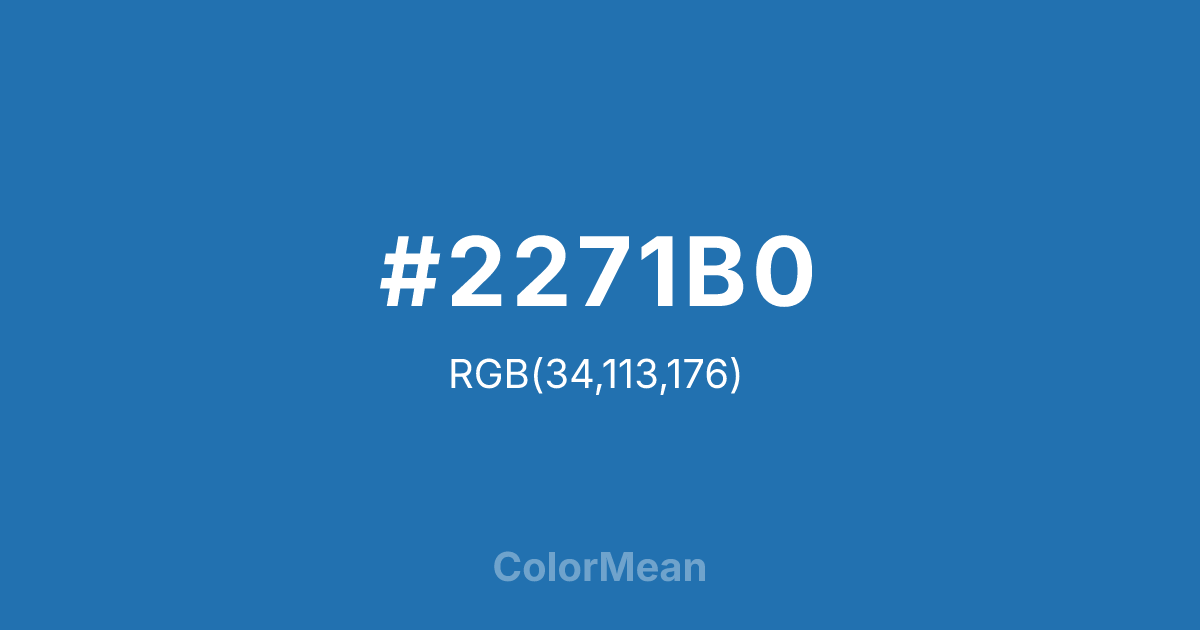 #2271B0 color swatch