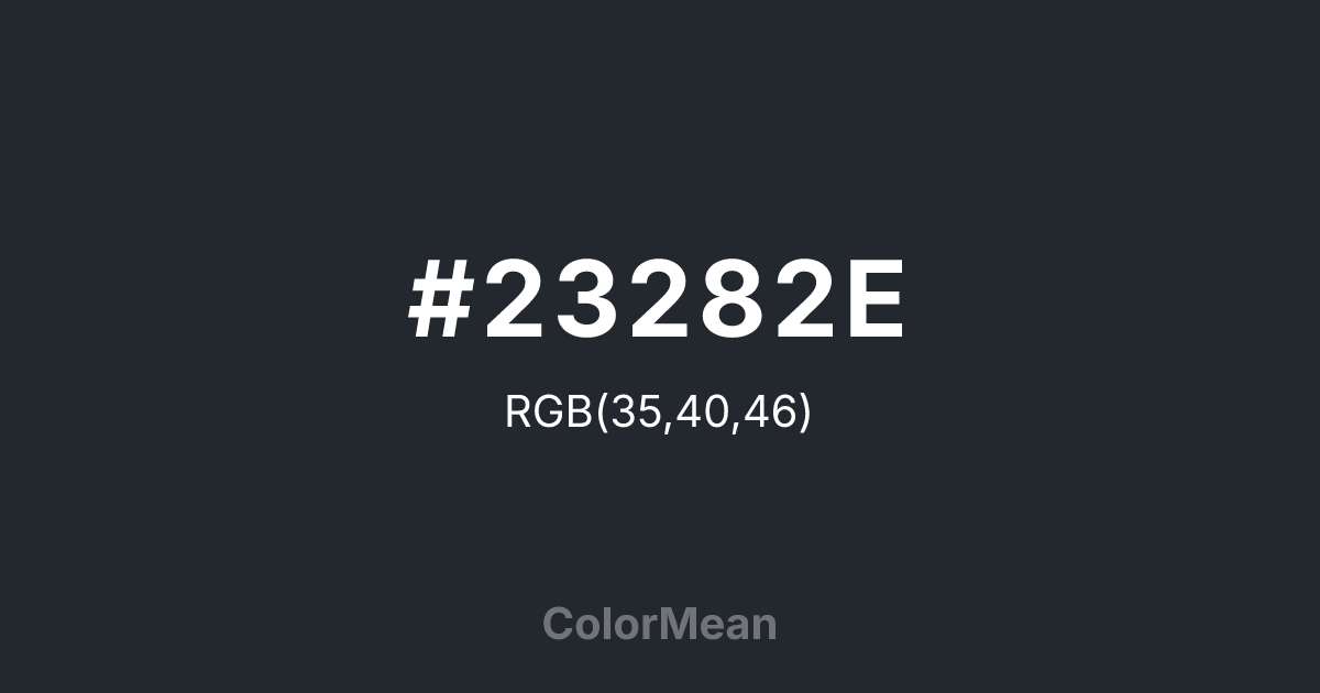 #23282E color swatch