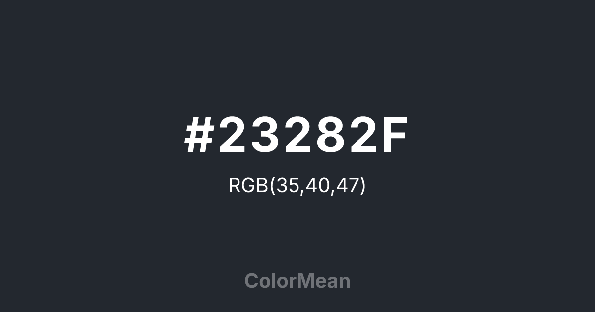 #23282F color swatch