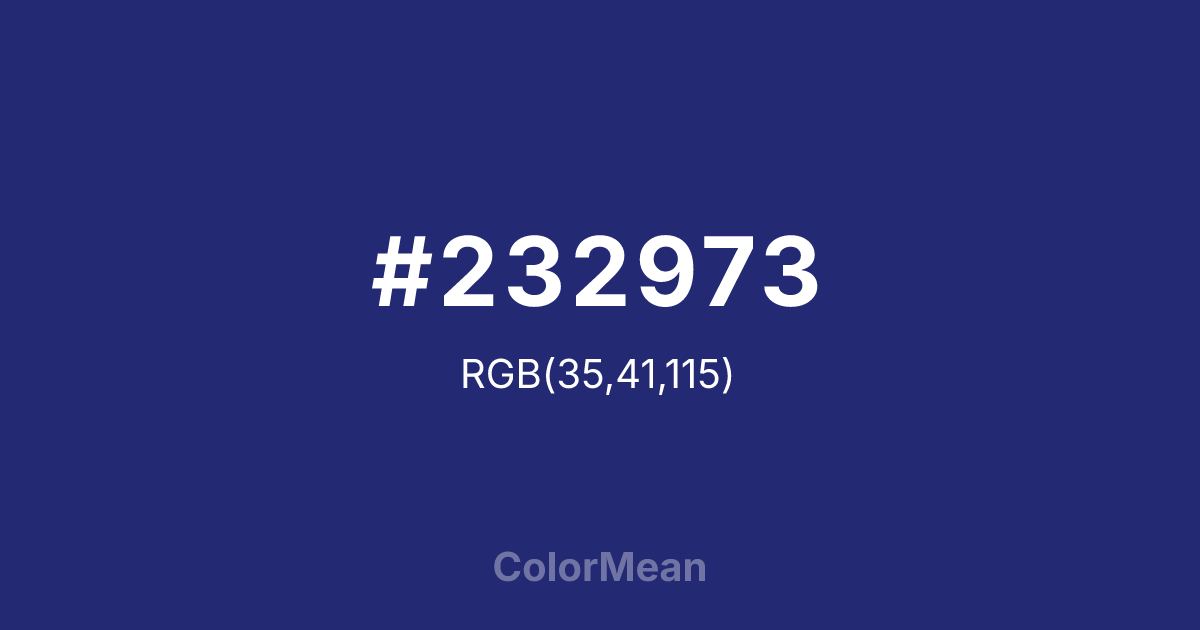 #232973 color swatch