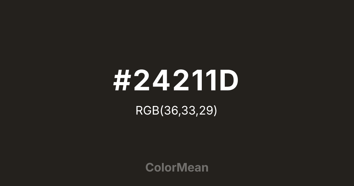 #24211D color swatch