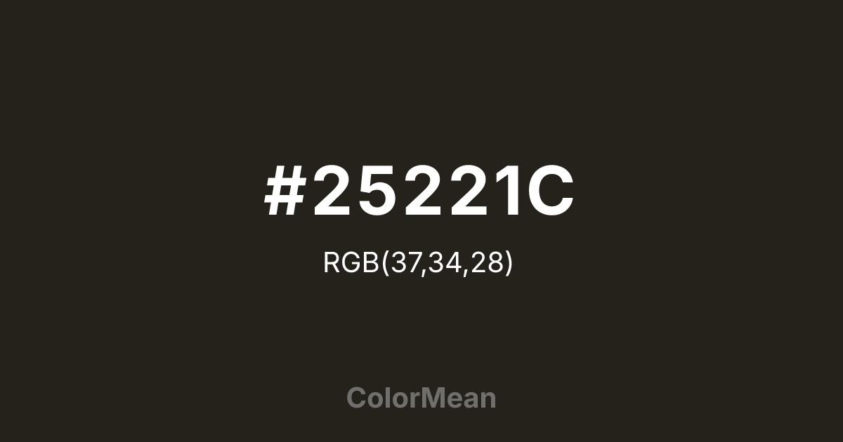 #25221C color swatch
