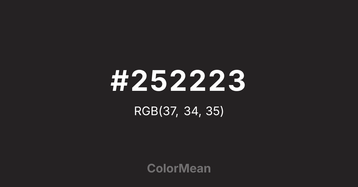 #252223 color swatch