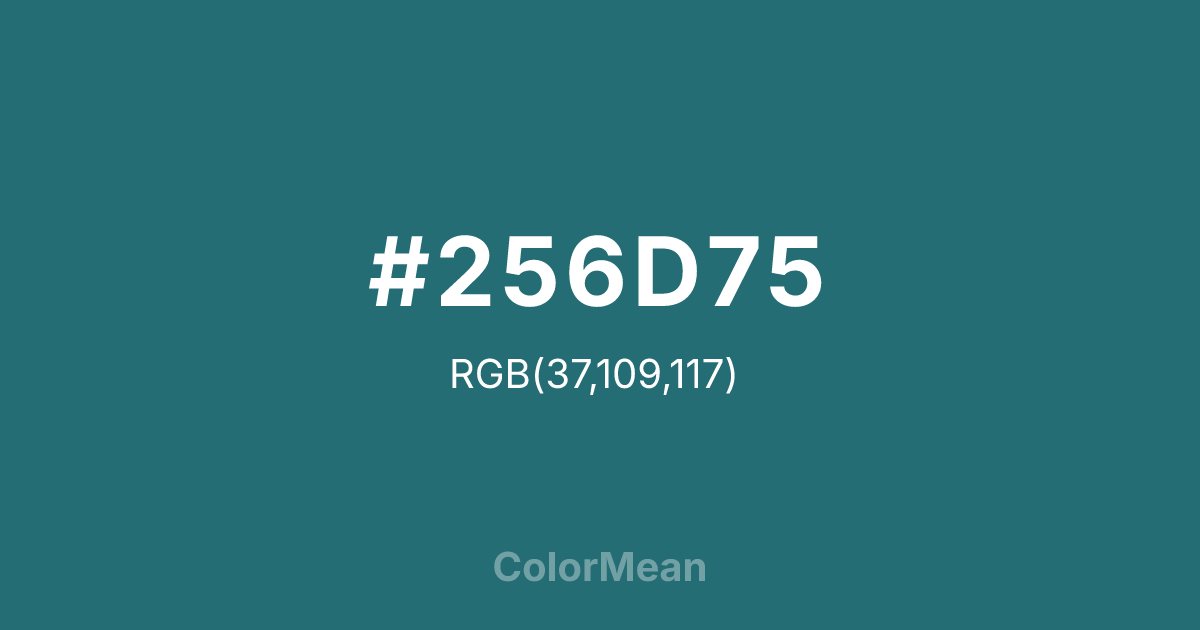 #256D75 color swatch