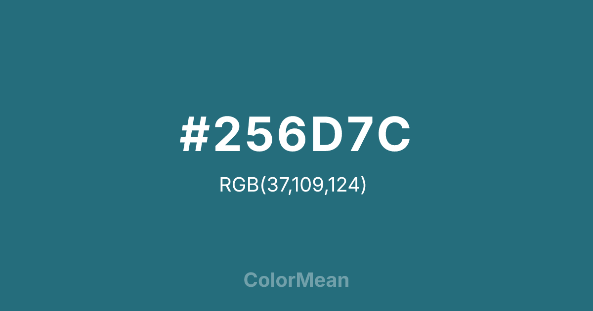 #256D7C color swatch