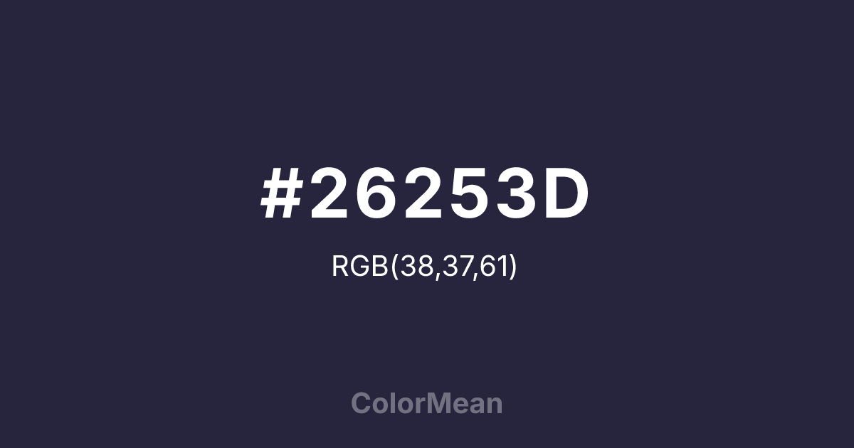#26253D color swatch