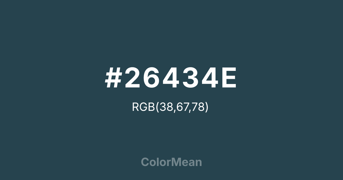 #26434E color swatch