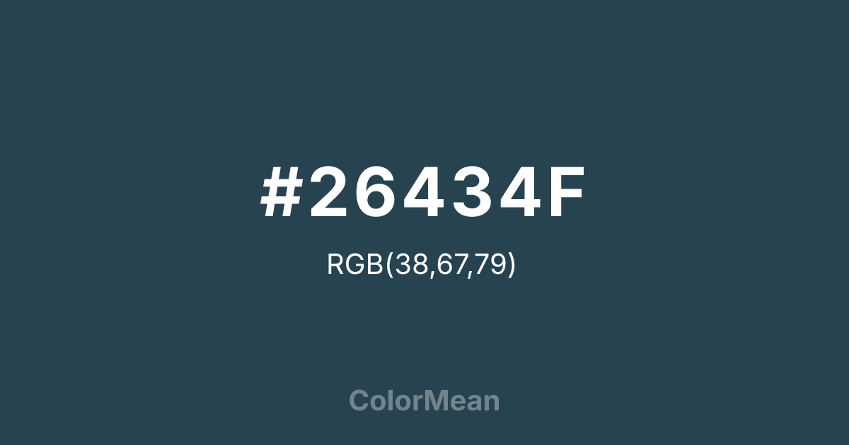 #26434F color swatch