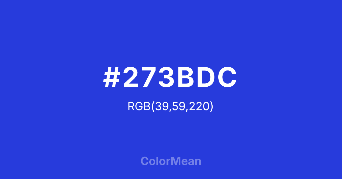 #273BDC color swatch