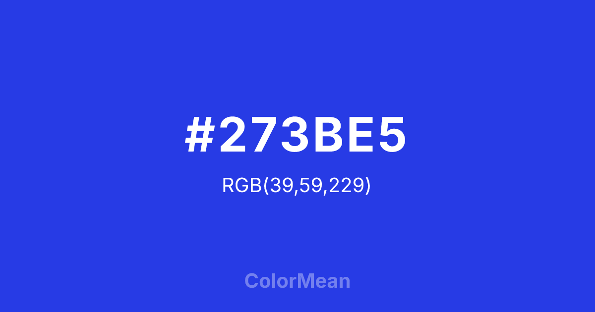 #273BE5 color swatch