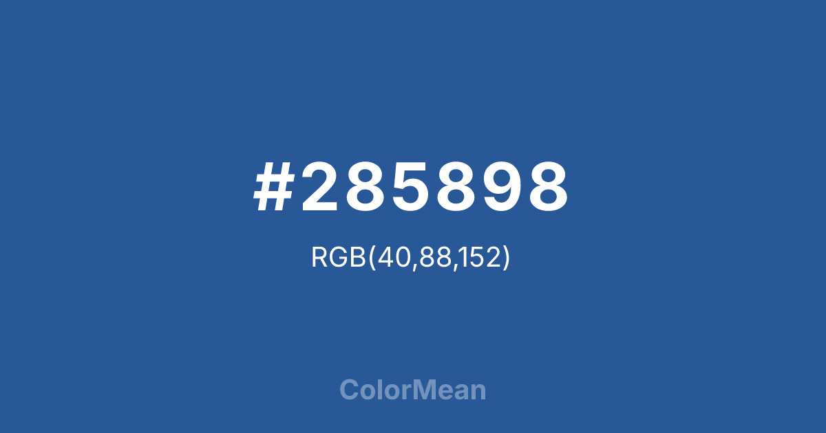 #285898 color swatch