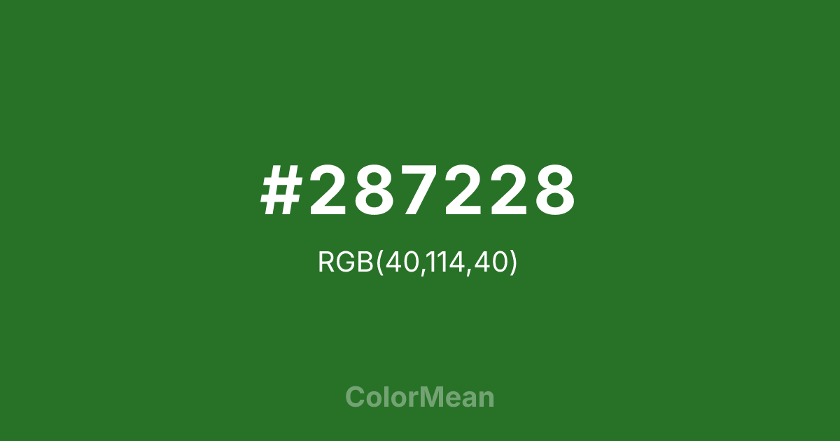 #287228 color swatch
