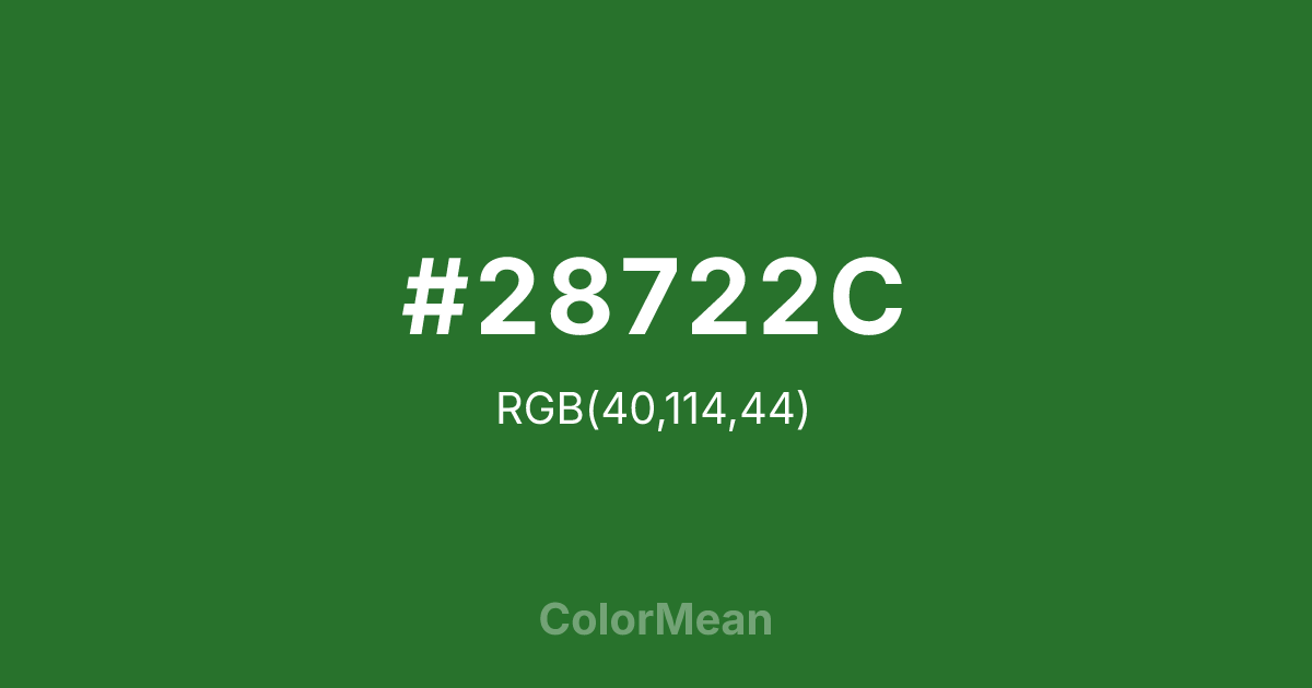 #28722C color swatch