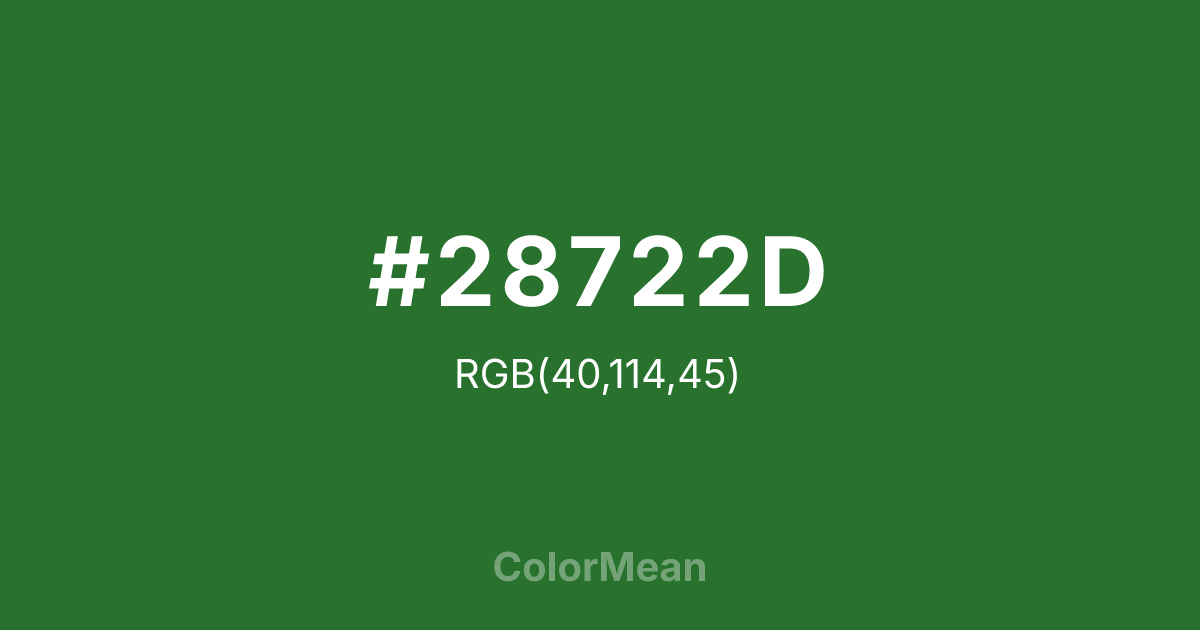 #28722D color swatch