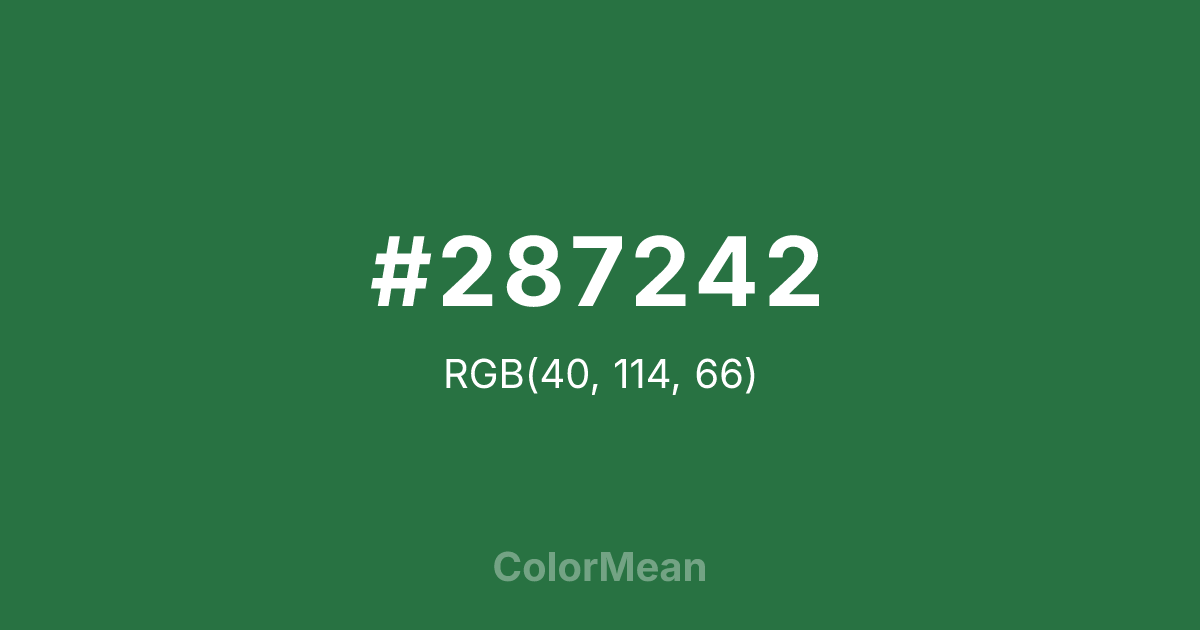 #287242 color swatch