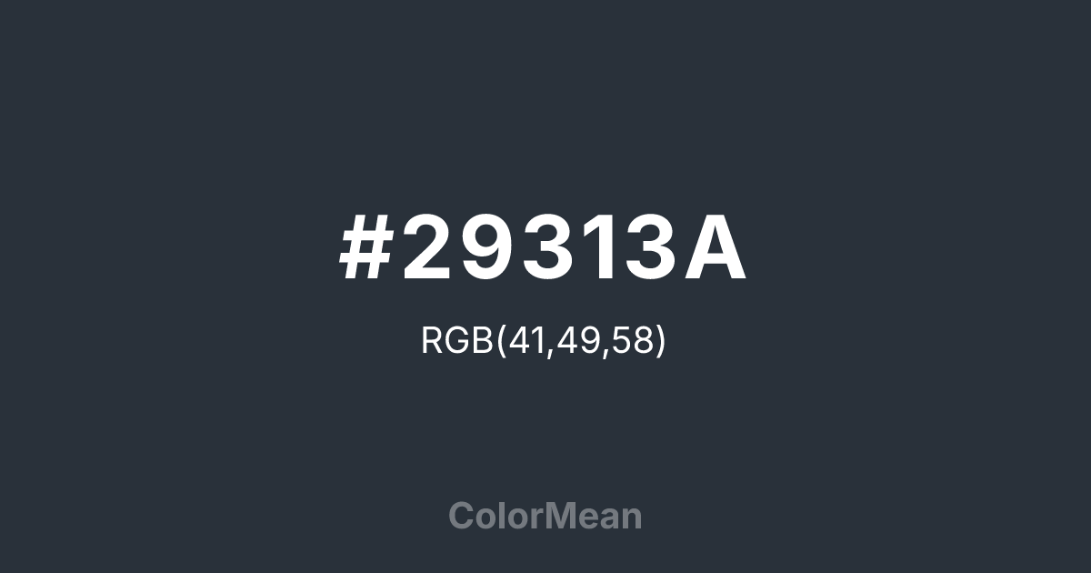 #29313A color swatch