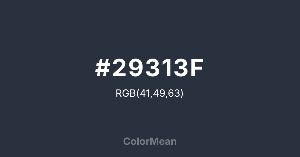 #29313F color swatch
