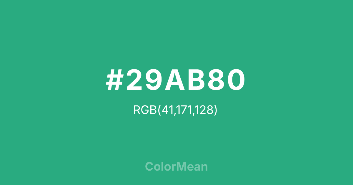 #29AB80 color swatch