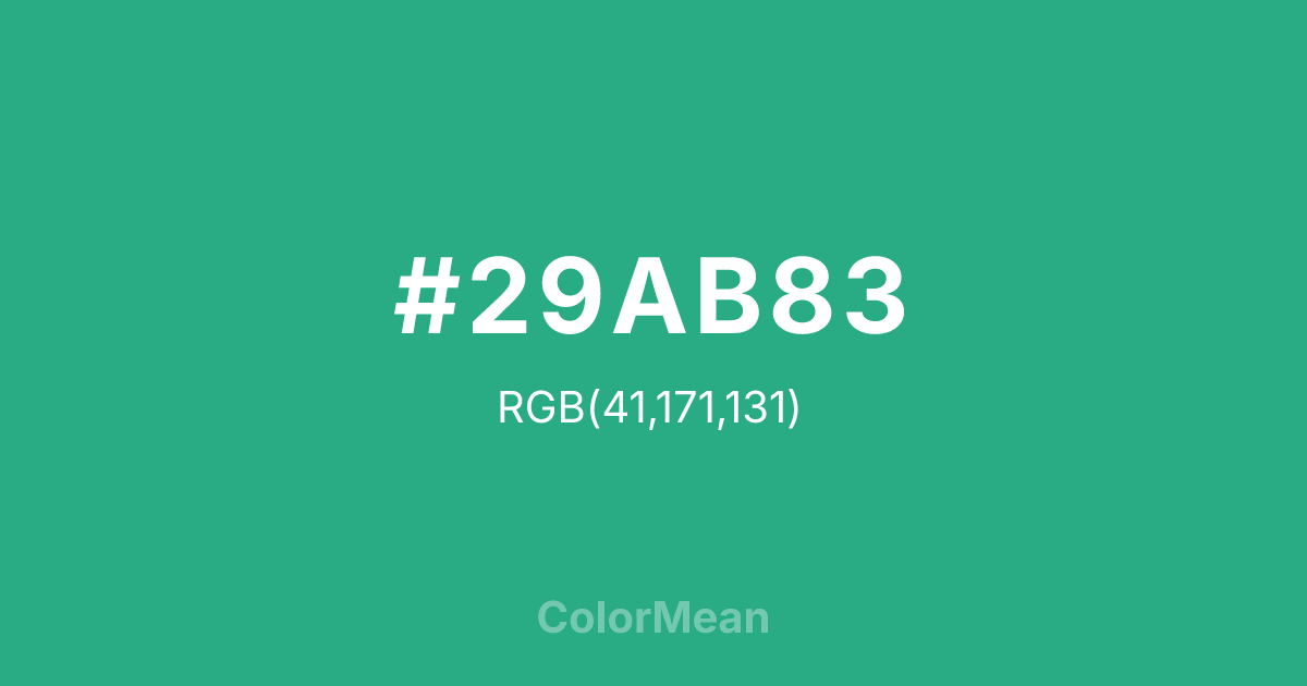 #29AB83 color swatch