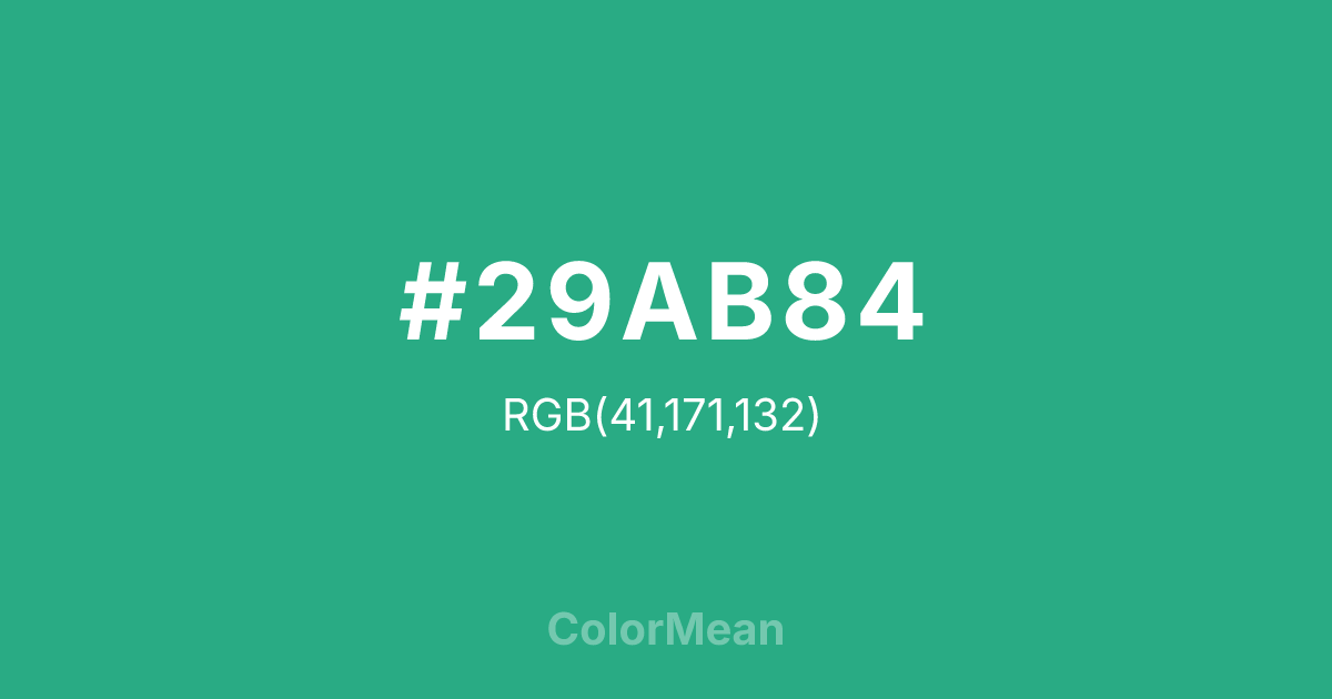 #29AB84 color swatch