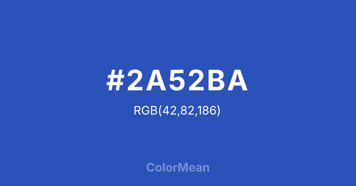 #2A52BA color swatch
