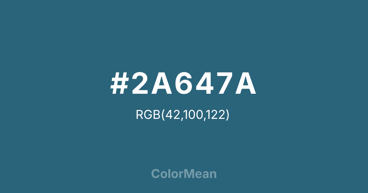 #2A647A color swatch