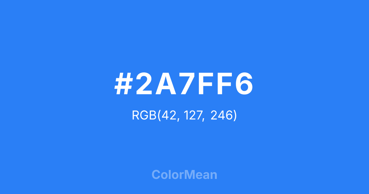 #2A7FF6 color swatch