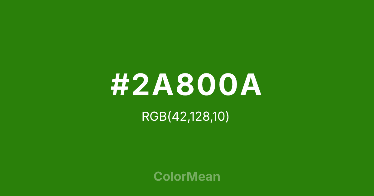 #2A800A color swatch