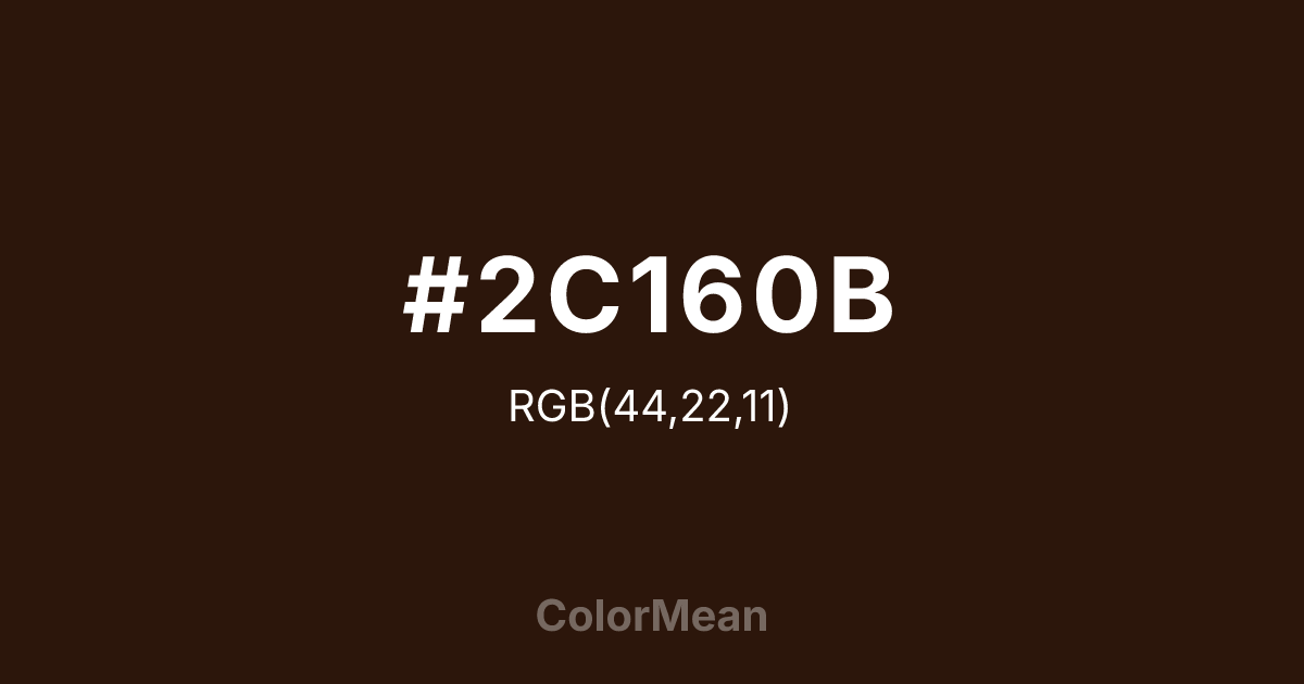 #2C160B color swatch
